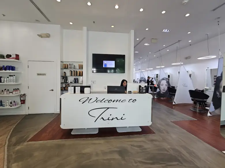 The front desk at Trini Salon & Spa, Brickell